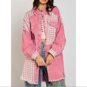 POL love, peace, oversize, distressed, Shacket